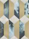 Eijffinger Papier peint Enso 7 - Blau/ Gold/ Weiß