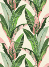 Eijffinger Wallpaper Miami Weiß Grün Rosa