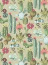 Eijffinger Wallpaper Cacti Mehrfarbig Grün Sand