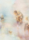 Eijffinger Wallpaper Dreamscape Mehrfarbig Pastell Ocker