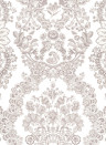 Eijffinger Wallpaper Lacy Dutch Weiß Hellbraun