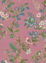 Eijffinger Wallpaper Botanical Print Dunkelrosa