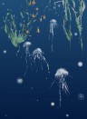 Edmond Petit Wallpaper Nautilus/Méduses/Nénuphars - Marine Méduses droit - Marine