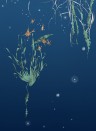 Edmond Petit Wallpaper Nautilus/Méduses/Nénuphars - Marine Nénuphars droit - Marine
