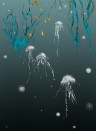 Edmond Petit Wallpaper Nautilus/ Méduses/ Nénuphars - Noir Méduses droit - Noir