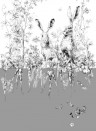 Edmond Petit Wallpaper Licvres/Fenouil/Tournesol - Gris Lièvres Droit - Gris