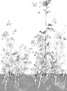 Edmond Petit Wallpaper Licvres/Fenouil/Tournesol - Gris Tournesol Droit - Gris