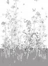 Edmond Petit Wallpaper Licvres/Fenouil/Tournesol - Gris Fenouil Sauvage Gauche - Gris