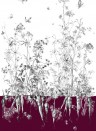 Edmond Petit Wallpaper Licvres/Fenouil/Tournesol - Aubergine Fenouil Sauvage Droit - Aubergine