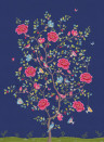 Eijffinger Wallpaper Morning Glory Blau Blau/ Multicolor