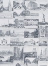 Tapete New York Postcard von Ralph Lauren - Light Grey