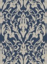 Damast Tapete Speakeasy Damask von Ralph Lauren - Indigo