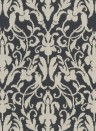 Damast Tapete Speakeasy Damask von Ralph Lauren - Black