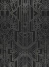 Ralph Lauren Wallpaper Brandt Geometric Charcoal/ Metallic