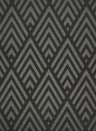 Flock Tapete Jazz Age Geometric von Ralph Lauren - Charcoal