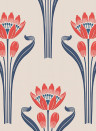 Isidore Leroy Wallpaper Tulipes Blanc rouge