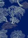Isidore Leroy Papier peint Jardin d'Asie - Bleu nuit
