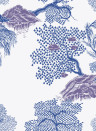 Isidore Leroy Wallpaper Jardin d'Asie Blanc et Bleu