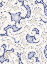 Isidore Leroy Wallpaper Volutes Bleu