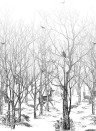 Isidore Leroy Mural Foret enchantée Noire/ Blanc