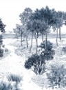 Isidore Leroy Papier peint panoramique Dune Bleu - Bleu - Bahnen 1/2/3