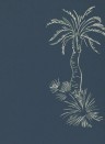 Paint & Paper Library Wallpaper Lighthouse Palm Blue Pearl