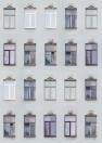 Rebel Walls Carta da parati panoramica Window Row - Blaugrau