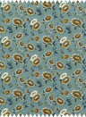 Clarke & Clarke Fabric Tonquin - Embroidery - Chartreuse/ Denim