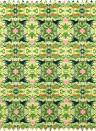 Clarke & Clarke Fabric Wonderlust Tea Story - Velvet - Citron