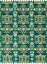 Clarke & Clarke Fabric Wonderlust Tea Story - Velvet - Teal