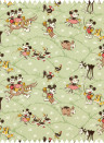 Sanderson Fabric Mickey at the Farm - Macaron Green