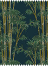 House of Hackney Fabric Bambusa - Velvet - Midnight