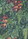 Tapete Green Wall von Osborne & Little - Emerald Green / Red