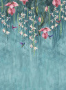Osborne & Little Carta da parati Trailing Orchid - Teal / Pink