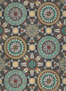 Osborne & Little Wallpaper Rosetta Charcoal / Mint