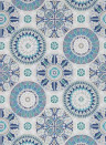 Osborne & Little Wallpaper Rosetta Grey/ Blue