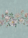 Osborne & Little Mural Magnolia Frieze Aqua/ Ochre
