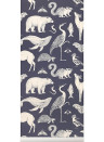 Ferm Living Wallpaper Animals Dark Blue