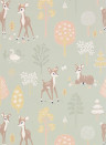 Majvillan Carta da parati Golden Woods - Dusty Green
