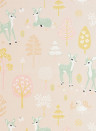 Majvillan Carta da parati Golden Woods - Sweet Pink