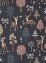 Majvillan Carta da parati Golden Woods - Deep Grey