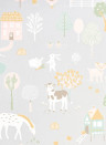 Majvillan Wallpaper My Farm Soft Grey