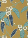 Blätter Tapete Coppice von Harlequin - Navy/ Lagoon/ Gold