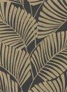 Palmenblätter Tapete Mala von Harlequin - Ebony
