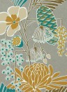 Harlequin Wallpaper Salon Platinum/ Peacock/ Seafoam