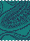 Cole & Son Tessuto Rajapur Velvet - Ink on Petrol