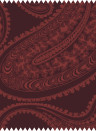 Cole & Son Tessuto Rajapur Velvet - Rose on Dark Crimson