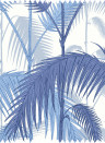 Cole & Son Tessuto Palm Jungle Linen Union - Hyacinth on White