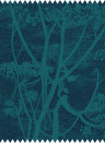 Cole & Son Tessuto Cow Parsley Velvet - Petrol & Ink