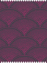 Cole & Son Tessuto Feather Fan Jacquard - Magenta on Charcoal